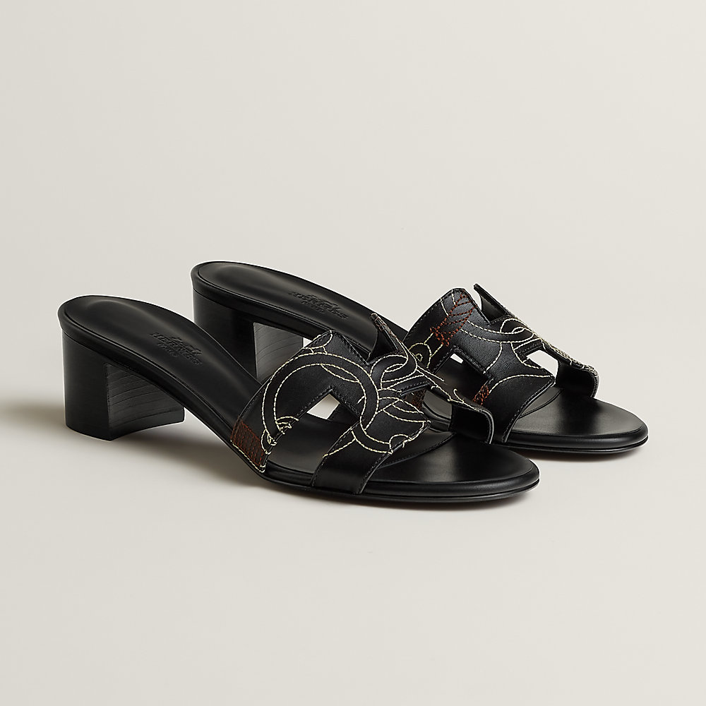 エルメス HERMES ミュール イタリア製 36ブラック Oasis sandal - Black | Hermès Canada